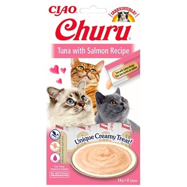 Ciao Churu Cream Ton Balıklı Ve Somonlu Kedi Ödül Kreması 4 X 14 GR | SRC: Barcode: 8859387700728